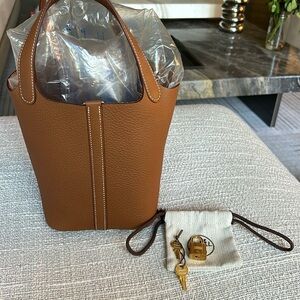 Brand new hermes picotin 18 lock bag gold with gold hardware